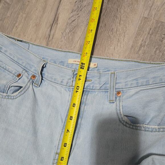 Levi's Low Pro Straight High Waisted Jeans Women's Size 31 (10/12) Distressed - Picture 14 of 15